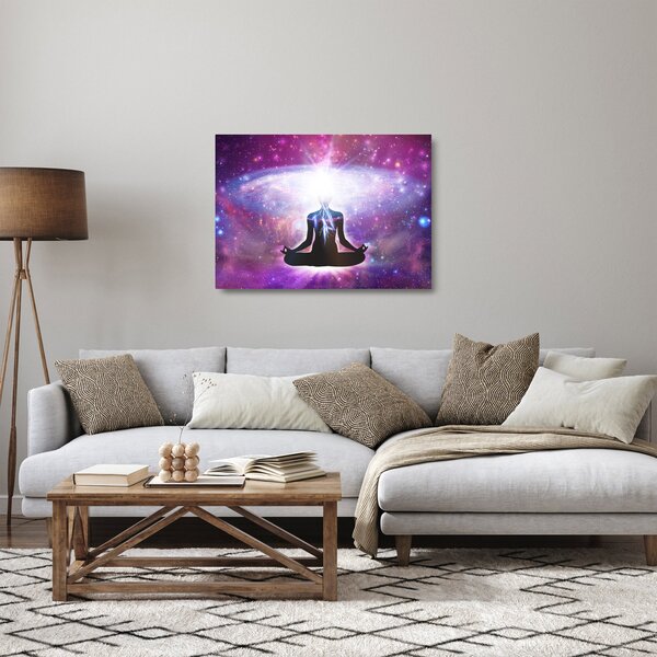 Tablou pe sticlă - Conexiune cu univers (70x50 cm)
