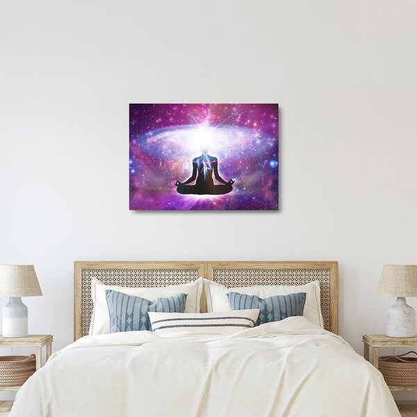 Tablou pe sticlă - Conexiune cu univers (70x50 cm)