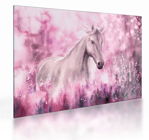Tablou pe sticlă - Cal pictat (70x50 cm)