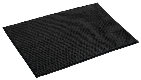 BISK Erga Basic, covoraș de baie 80x50 cm, model 6 Chenille Rolled, negru, ERG-08686