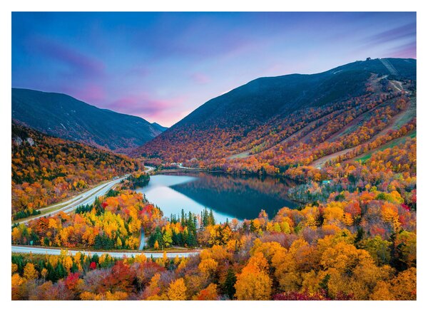 Tablou pe sticlă - White Mountain, New Hampshire, USA (70x50 cm)