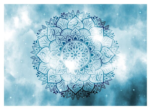 Tablou pe sticlă - Mandala cerească (70x50 cm)