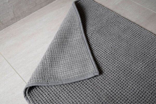 BISK Erga Basic, covoraș de baie 80x50 cm, model 6 Chenille Rolled, gri, ERG-08687