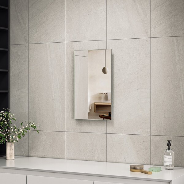 Erga Rectangle, oglindă dreptunghiulară 30x50 cm, ERG-V01-RECTAGLE-3050-CL
