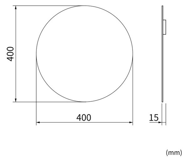 Erga Round, oglindă rotundă 40cm, ERG-V01-ROUND-4040-CL
