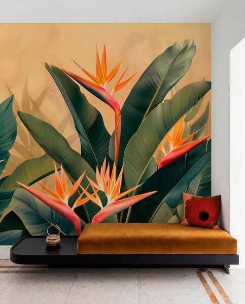Tapet Înflorire tropicală caldă, Fototapet Natură, w01484 : Uwalls.ro