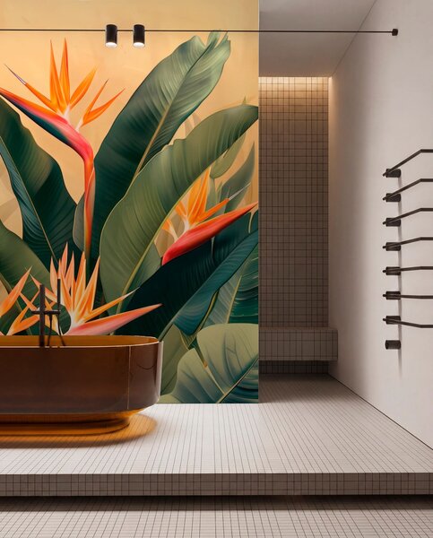 Tapet Înflorire tropicală caldă, Fototapet Natură, w01484 : Uwalls.ro