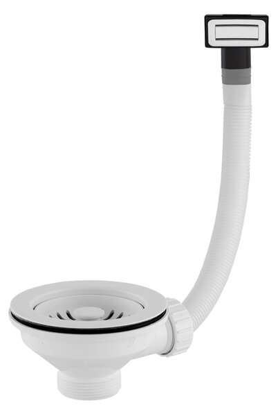 Gamma Gamma, sita pentru chiuvetă cu preaplin 115 mm, albă, GMA-1S115WH