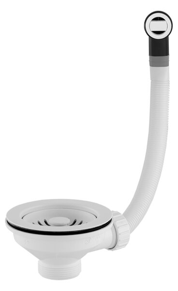 Gamma Gamma, sita pentru chiuvetă cu preaplin 115 mm, albă, GMA-1S115WH