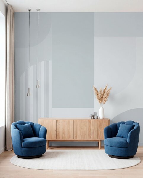 Tapet Minimalism elegant cu geometrie, Fototapet Abstract, w01500v2 : Uwalls.ro