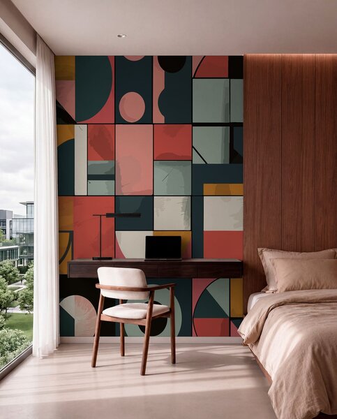 Tapet Stil Bahaus, Fototapet Abstract, w01075 : Uwalls.ro