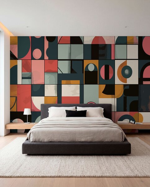 Tapet Stil Bahaus, Fototapet Abstract, w01075 : Uwalls.ro
