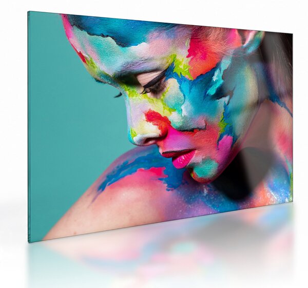 Tablou pe sticlă - Body art (70x50 cm)