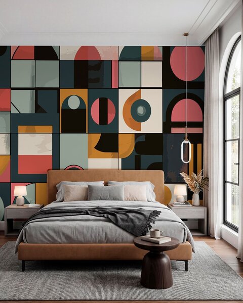 Tapet Stil Bahaus, Fototapet Abstract, w01075 : Uwalls.ro