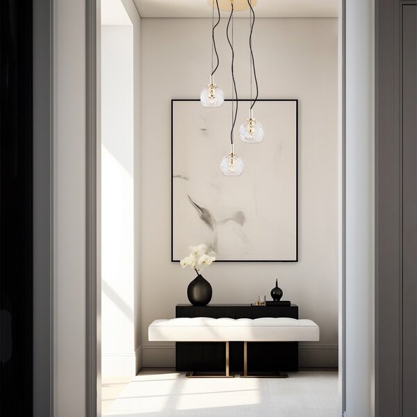 Argon Oviedo lampă suspendată 3x15 W alamă-transparent 1463