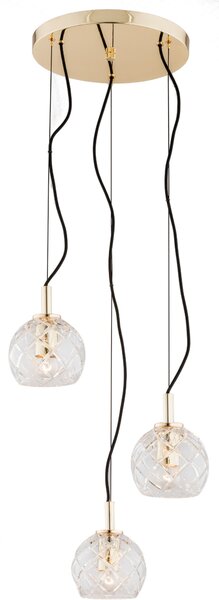 Argon Oviedo lampă suspendată 3x15 W alamă-transparent 1463