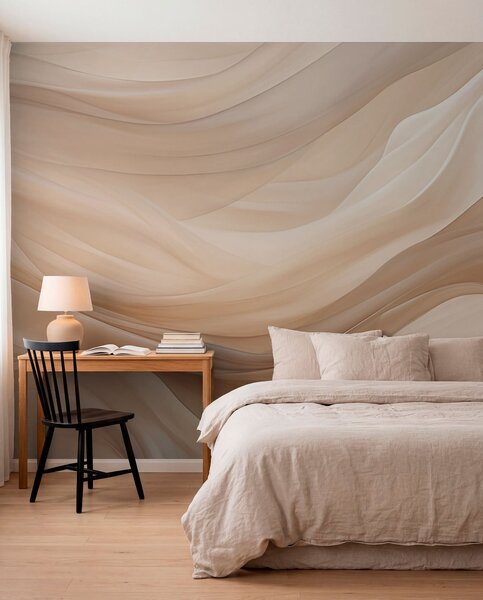 Tapet Fundal bej delicat, Fototapet 3D, Fotomurale 3D Forme geometrice, w01641 : Uwalls.ro