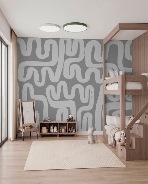 Tapet Linii de lichidare gri, Fototapet Modern, w01686v2 : Uwalls.ro