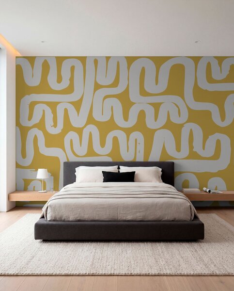 Tapet Linii de lichidare galbene, Fototapet Designer, w01686v1 : Uwalls.ro