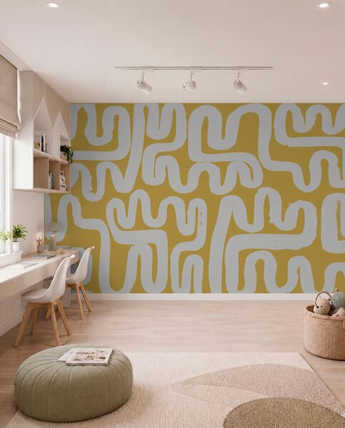Tapet Linii de lichidare galbene, Fototapet Designer, w01686v1 : Uwalls.ro