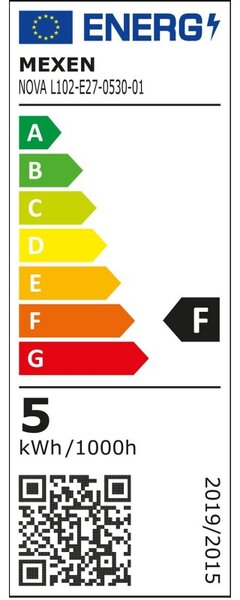 Mexen Nova, Bec LED E14, C37, 5W, Cald - 3000K, 525 lm - L102-E14-0530-01