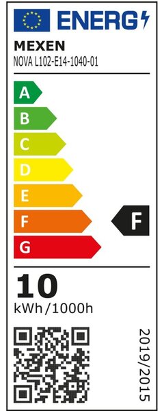 Mexen Nova, Bec LED E14, C37, 10W, cald - 3000K, 1055 lm - L102-E14-1030-01