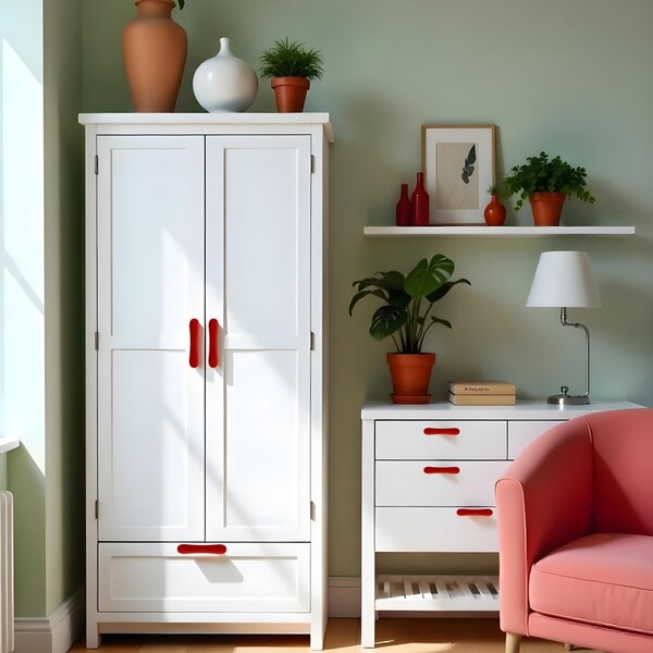 Maner mobilier pentru copii model CN FUXI , 96 mm, finisaj verde | mov | rosu