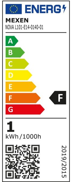 Mexen Nova, Bec LED E14, G45, 1W, neutru - 4000K, 105 lm - L101-E14-0140-01