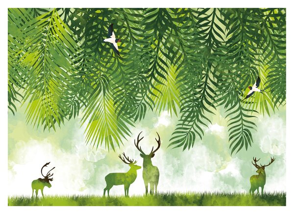 Tablou pe sticlă - Ceb în pădure (70x50 cm)