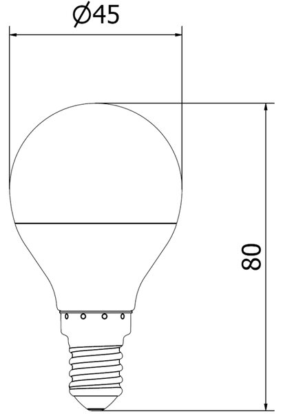 Mexen Nova, Bec LED E14, G45, 1W, neutru - 4000K, 105 lm - L101-E14-0140-01