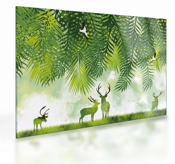 Tablou pe sticlă - Ceb în pădure (70x50 cm)