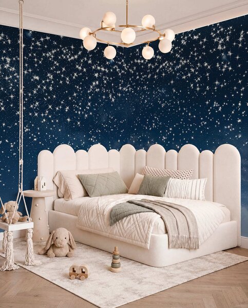 Tapet Cer de noapte înstelat, gradient roz, cosmic, constelații, Fototapet Spaţiu, w01797 : Uwalls.ro