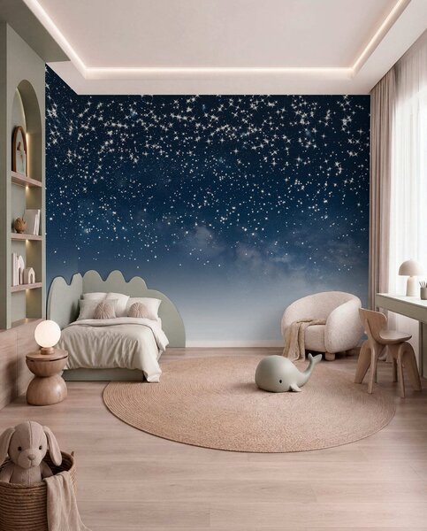 Tapet Cer de noapte înstelat, gradient moale, cosmic, constelații, Fototapet Spaţiu, w01797v1 : Uwalls.ro