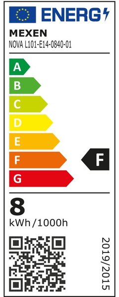 Mexen Nova, Bec LED E14, G45, 8W, neutru - 4000K, 840 lm - L101-E14-0840-01
