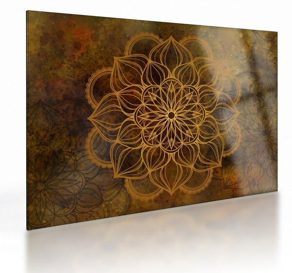 Tablou pe sticlă - Mandala bucuriei (70x50 cm)