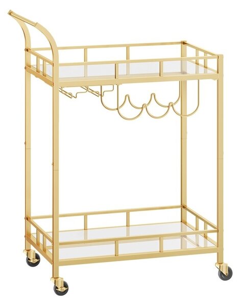 Carucior de bar Vasagle Auriu 65.8x38x90.2 cm