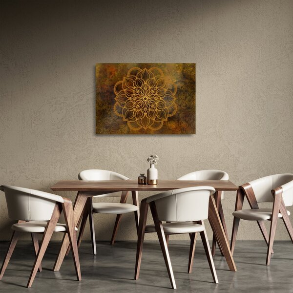 Tablou pe sticlă - Mandala bucuriei (70x50 cm)