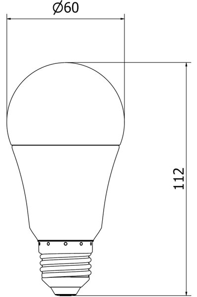 Mexen Nova, Bec LED E27, A60, 10W, lumină caldă - 3000K, 1055 lm - L100-E27-1030-01