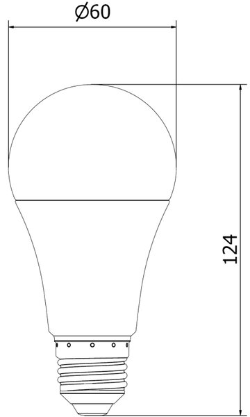 Mexen Nova, Bec LED E27, A60, 15W, neutru - 4000K, 1575 lm - L100-E27-1540-01