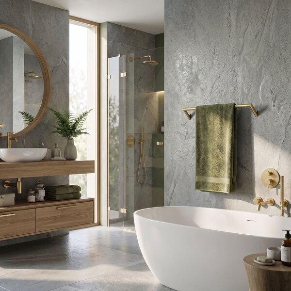 Cuier de baie Will Brush Gold