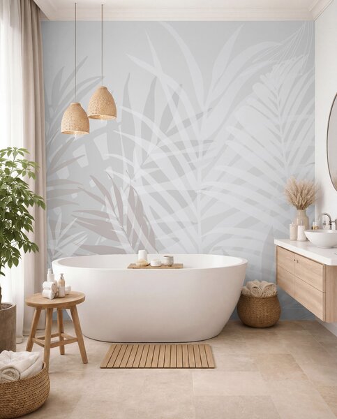 Tapet Frunze tropicale la modă, Fototapet 3D, Fototapet 3D Frunze, w02026 : Uwalls.ro