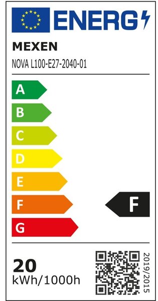 Mexen Nova, Bec LED E27, A70, 20W, neutru - 4000K, 2100 lm - L100-E27-2034-01