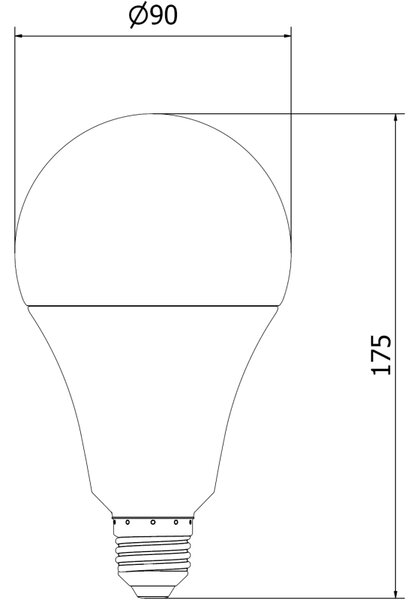 Mexen Nova, bec LED E27, A70, 20W, lumină caldă - 3000K, 2100 lm - L100-E27-2030-01