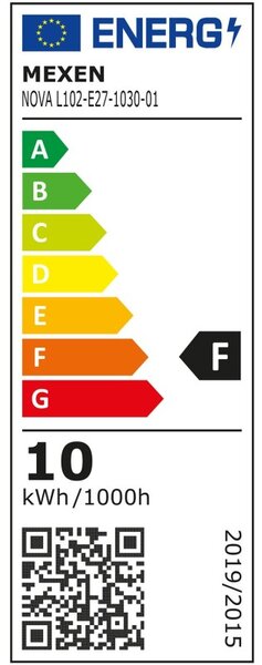 Mexen Nova, Bec LED E27, C37, 10W, Cald - 3000K, 1055 lm - L102-E27-1030-01