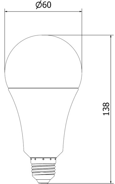 Mexen Nova, Bec LED E27, A70, 20W, neutru - 4000K, 2100 lm - L100-E27-2034-01