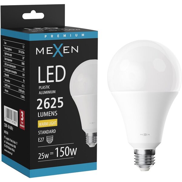 Mexen Nova, bec LED E27, A70, 20W, lumină caldă - 3000K, 2100 lm - L100-E27-2030-01
