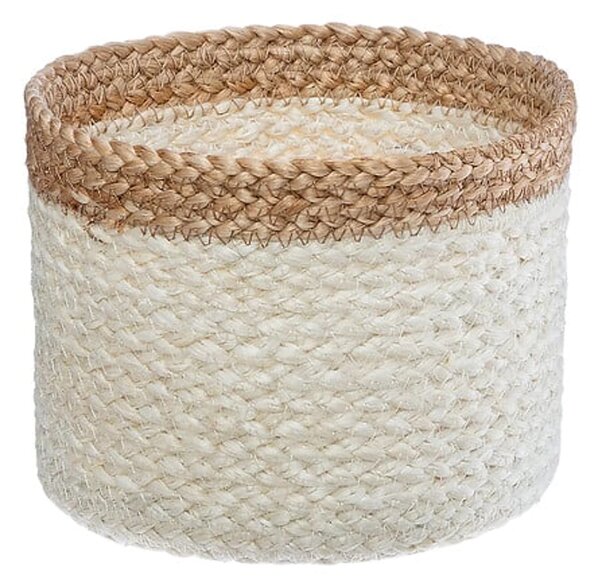 Cosuri rotunde din iuta SEAGRASS set 3 buc, alb
