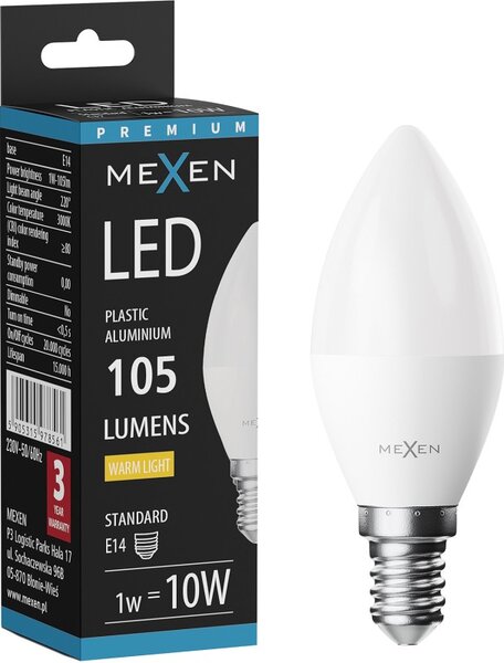 Mexen Nova, Bec LED E27, A95, 25W, Cald - 3000K, 2625 lm - L100-E27-2530-01
