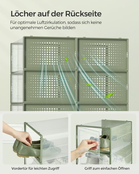 Pantofar plastic Songmics Transparent 33.3x23x14 cm