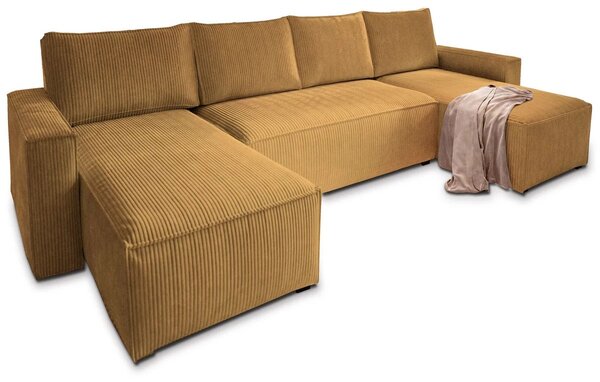Coltar in forma de U SMART COSARO 295x140 cm, mustar